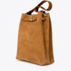 PHOEBE suede shoulder bag - Cognac