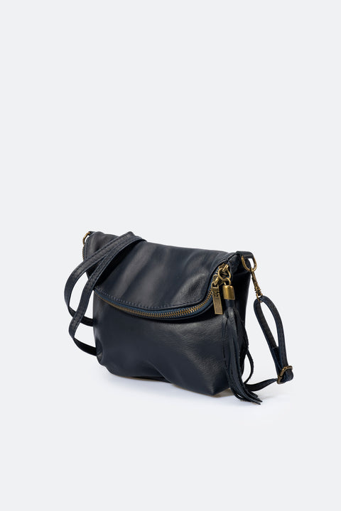 AGATHA leather crossbody bag - Blue