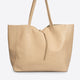 CLOTILDE leather tote bag - Crema