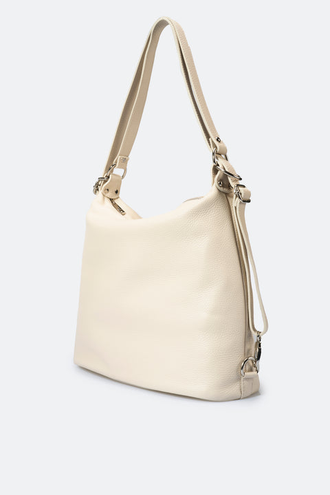 CORDELIA leather backpack - Taupe