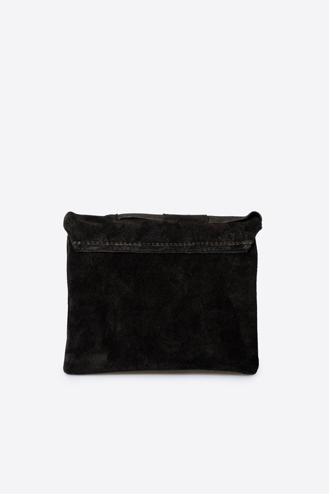 HAILEY suede crossbody bag - Black