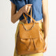 CORA leather backpack - Cognac