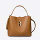 KIRA leather top handle bag - Cognac