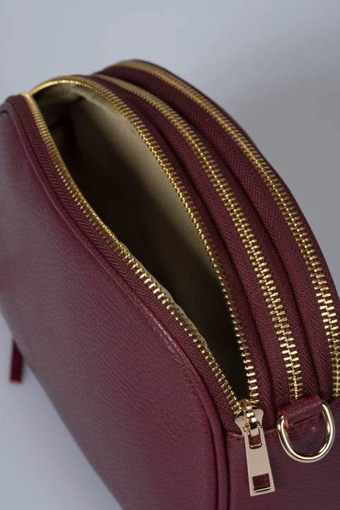 EBE leather crossbody bag - Wine