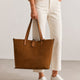 ODETTE suede tote bag - Cognac