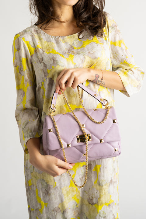 KYLIE leather top handle bag - Rosa