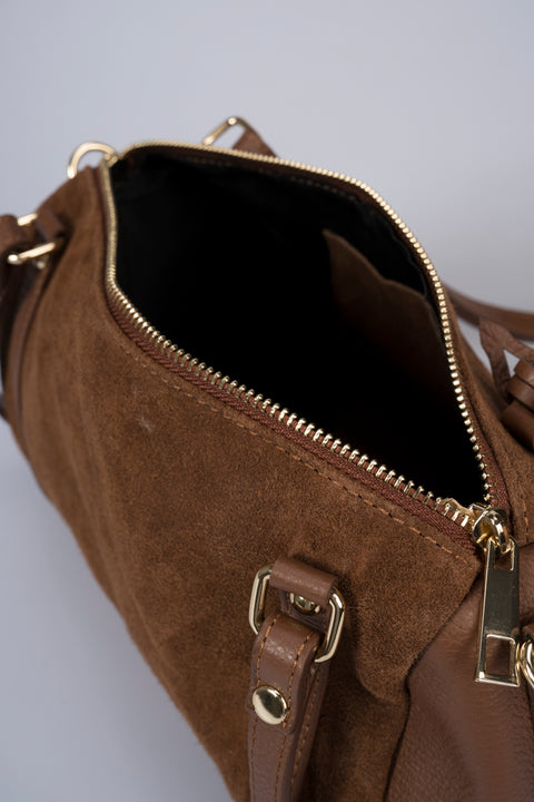 NOOR leather bowling bag - Brown