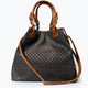 ARIA suede tote bag - Dark Brown
