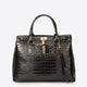 INGRID leather top handle bag - Black