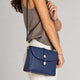 FREYA leather crossbody bag - Blue