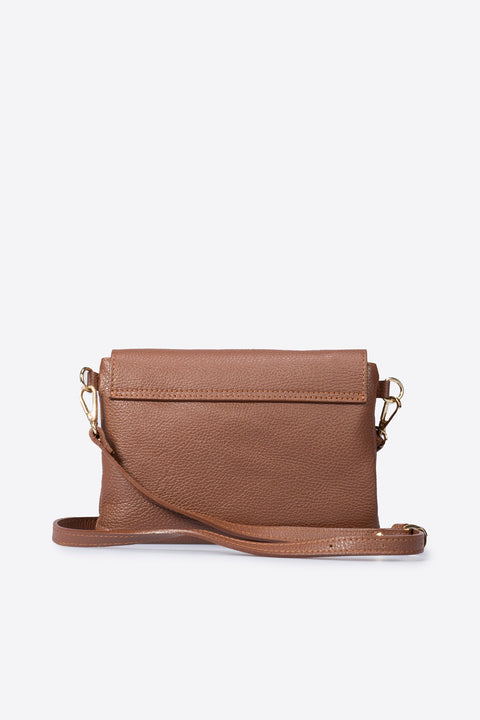MAISIE leather crossbody bag - Brown
