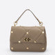 KYLIE leather top handle bag - Taupe