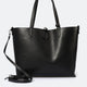 NIOBE leather tote bag - Black