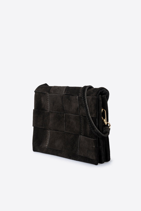 HAILEY suede crossbody bag - Black