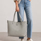 ODETTE suede tote bag - Grey