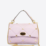 KYLIE Leather Top Handle Bag - Rosa