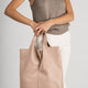 ARINA leather tote bag - Cipria