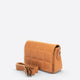 EMILIA leather crossbody bag - Cognac