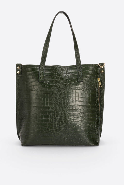 BRENDA leather shoulder bag - Green