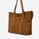 SOLENE suede tote bag - Cognac