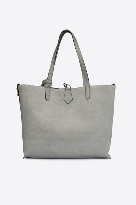 ODETTE suede tote bag - Grey