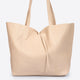 CLOTILDE leather tote bag - Cipria