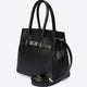 JUNE leather top handle bag - Black