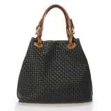ARIA Sac cabas en cuir - Vert foncé