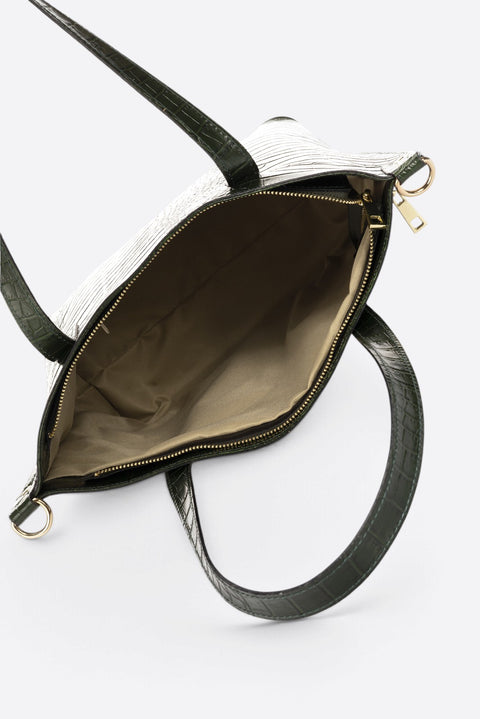 BRENDA leather shoulder bag - Green