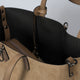 ODETTE suede tote bag - Taupe