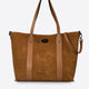 SOLENE suede tote bag - Cognac