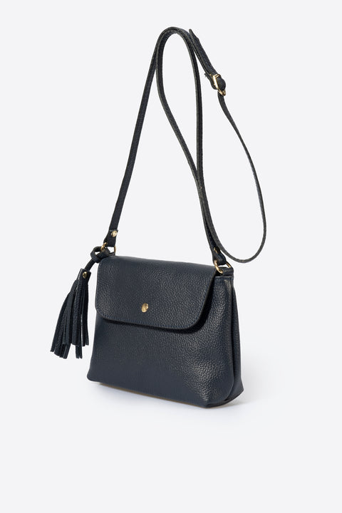 ASTER leather crossbody bag - Blu