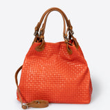 ARIA Sac cabas en cuir - Rouge