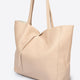 CLOTILDE leather tote bag - Cipria