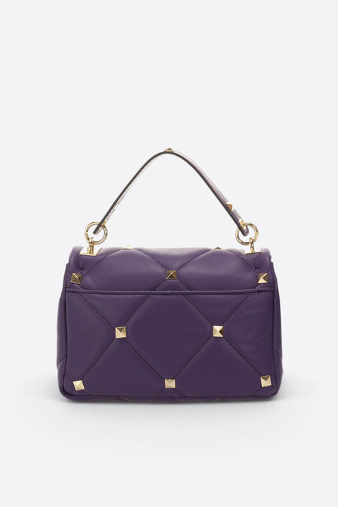 KYLIE leather top handle bag - Purple