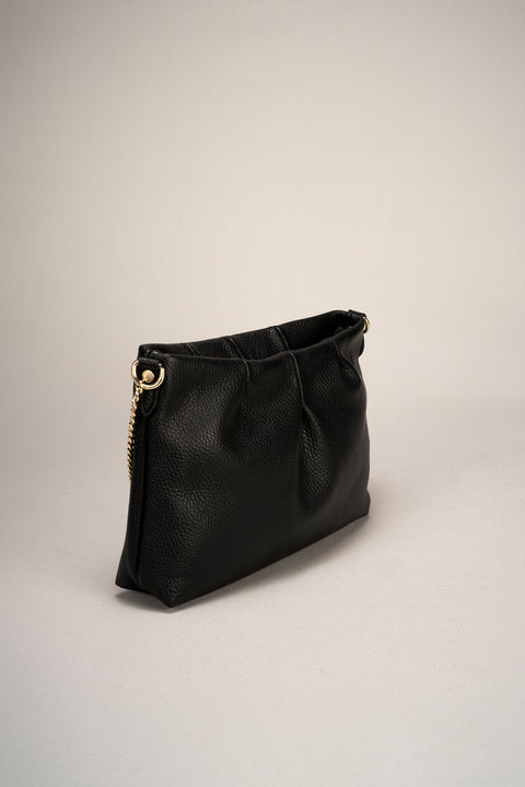 CLIO leather crossbody bag - Black