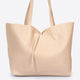 CLOTILDE leather tote bag - Cipria