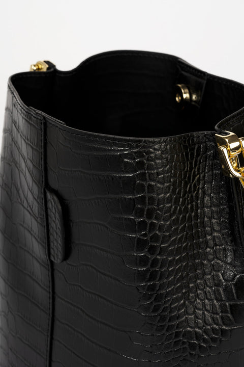 CAPRICE leather shoulder bag - Black