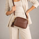 EBE leather crossbody bag - Brown